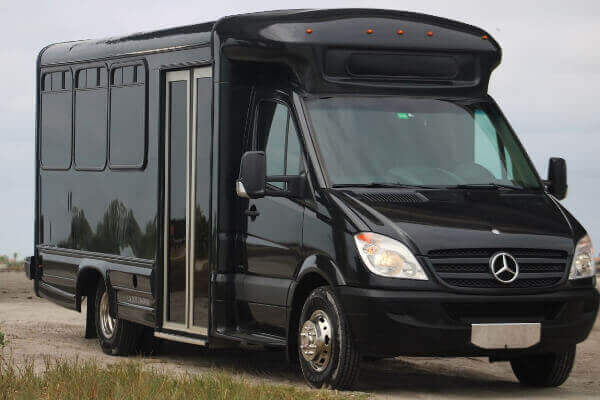 Black Mercedes Benz bus