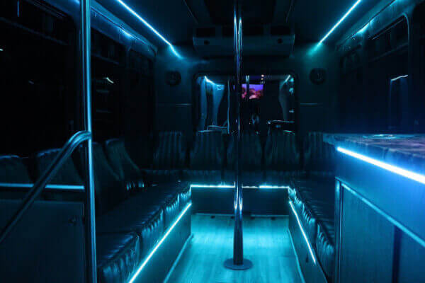 LED light system in a bus