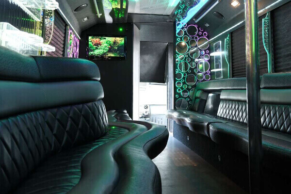 Enough space in a limo bus