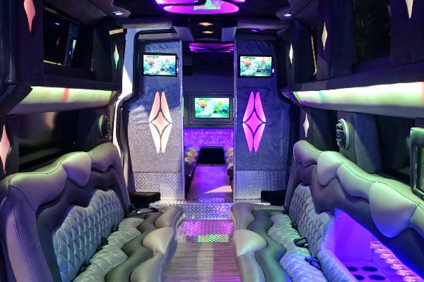 Plush seating in a Hummer