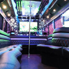 Pole dance in a passenger party bus